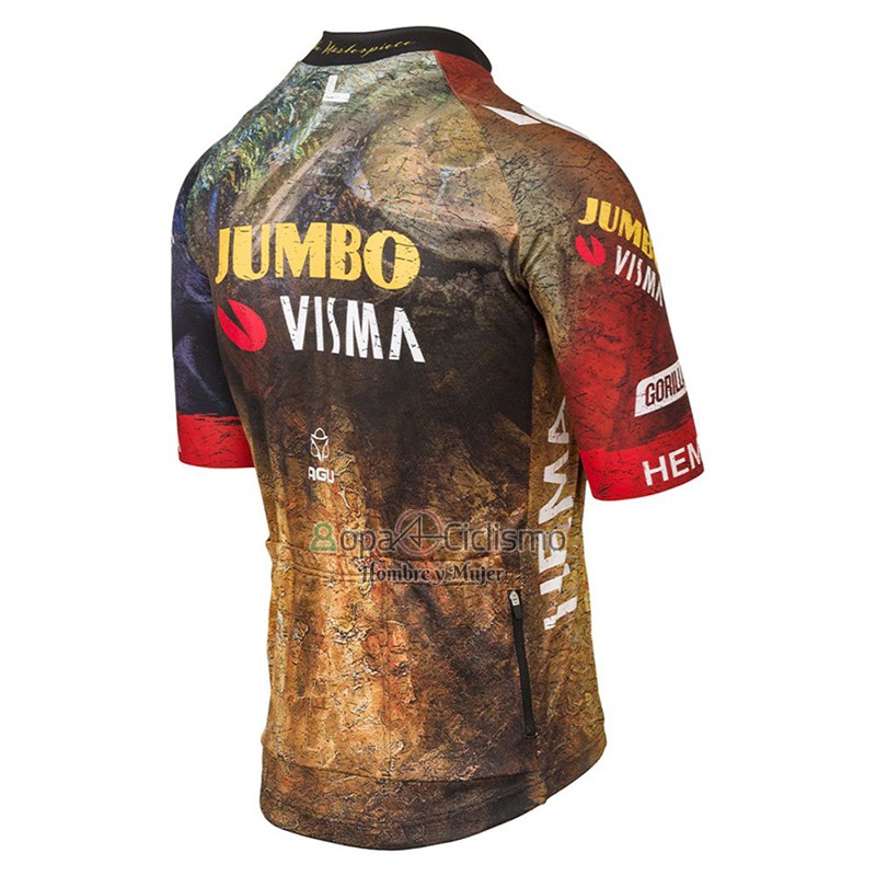 Jumbo Visma Ropa Ciclismo Culotte Corto 2023 Hombre Mangas Cortas Verde